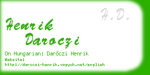 henrik daroczi business card