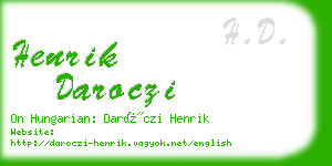 henrik daroczi business card